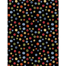 Common Threads Collection Buttons All Over Cotton Fabric 21756 black