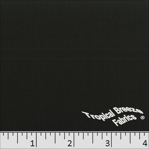black, Crinkle Crepe Polyester Fabric 072510