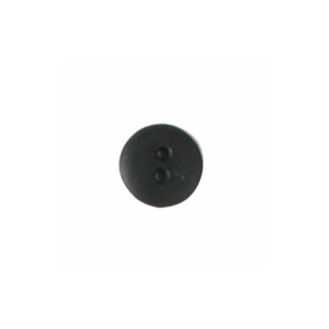 black, two-hole round button