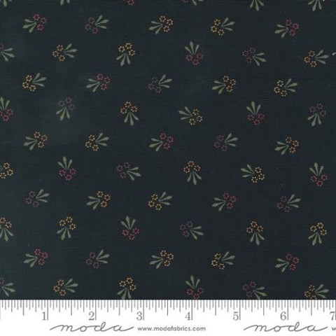 Daisy Lane Collection Trio of Blooms Cotton Fabric 9761black