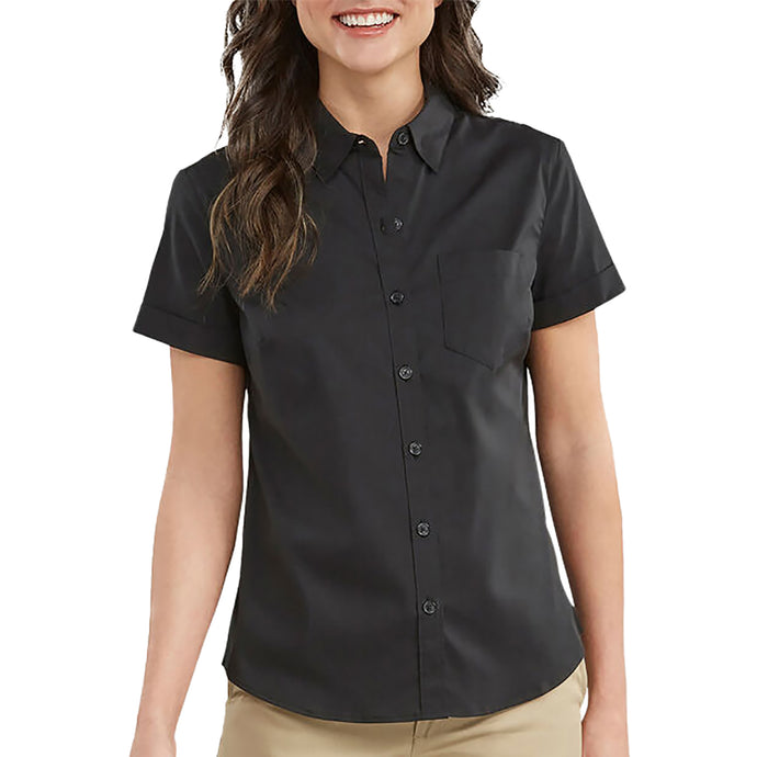 Black Women's Button-Up Work Shirt FS212