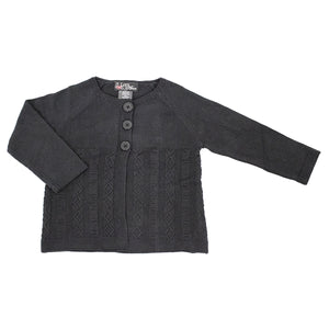 black, Girls' Cable Cardigan 1017