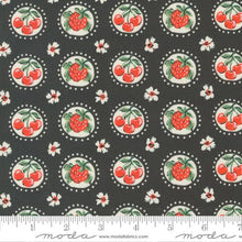 Julia Collection Cherry Strawberry Flower Cotton Fabric 11924 black