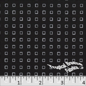 Small Print Poly Spandex Quick Dry Stretch Crepe Apparel Fabric 04432  black