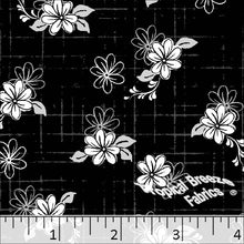 Standard Weave Floral Print Dress Fabric 6157 black