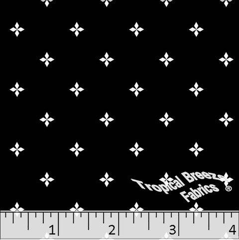 black, Standard Weave Poly Cotton Fabric 6319