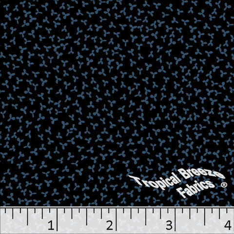 Standard Weave Tiny Print Poly Cotton Fabric Black