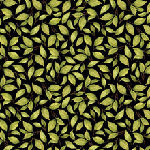 Sunflower Splendor Collection Leaf Toss Cotton Fabric 83330 black