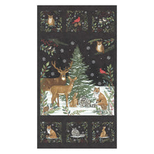 Woodland Winter Collection Cotton Panel 56099 black