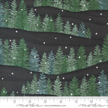 Woodland Winter Collection Tree Landscape Cotton Fabric 56091 black