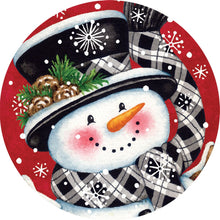 Fall and Winter Accent Magnets black and red snowman