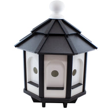Large bluebird house with black roof