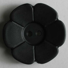 Black flower button