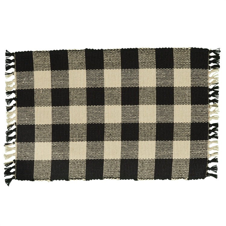 Black check placemat