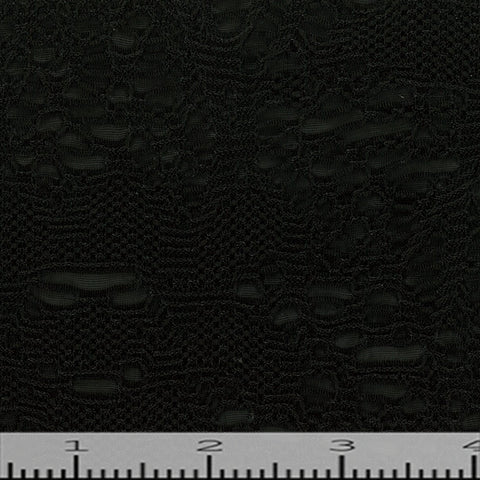 Black lace knit fabric