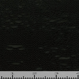 Black lace knit fabric