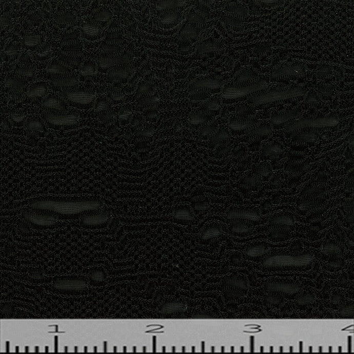 Black lace knit fabric
