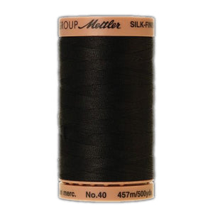 Black cotton machine quilting thread