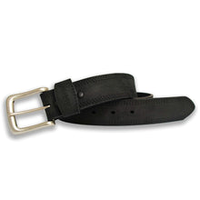 Black leather Detroit belt
