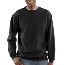 Black Men's Midweight Crewneck Sweatshirt K124-BLK