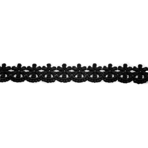 Black scalloped lace