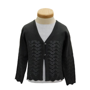Lacy black sweater for girls