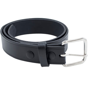 Black leather mens belt