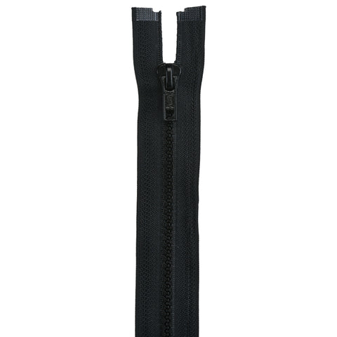 Black parka zipper