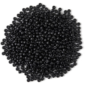 Black pony beads