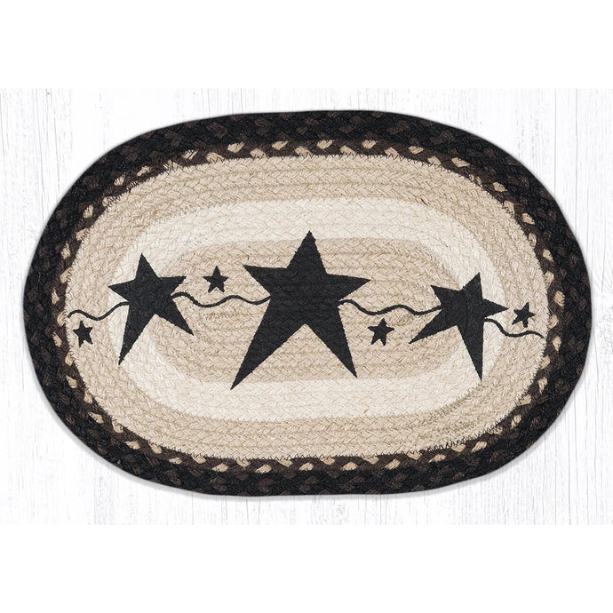 Black primitive star placemat