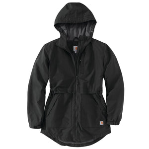 Black Carhartt rain jacket