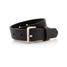Black leather belt for boys