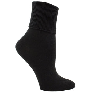 Black turn cuff sock