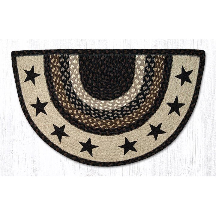 Black star rug