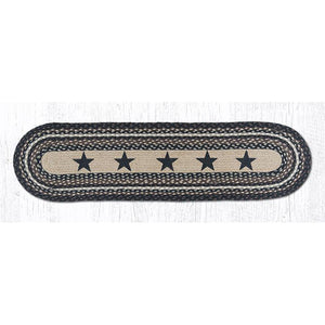 Mocha black stars table runner