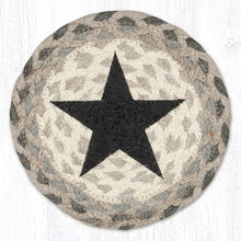 black star with light gray background