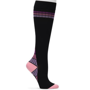 Black & pink support sock
