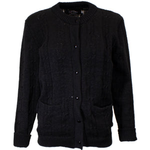 Black button-down sweater