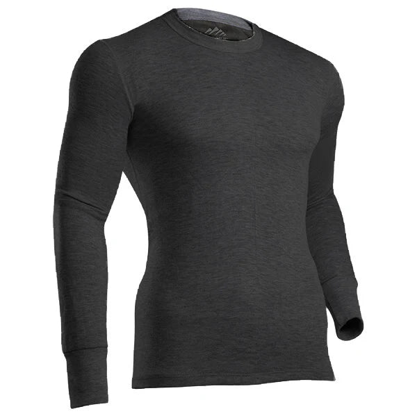 black, Men's Big and Tall Platinum II Two-Layer Thermal Crew Shirt 75