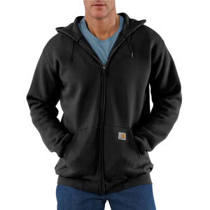 black, Men's Big and Tall Zip Front Sweatshirt Hoodie K122