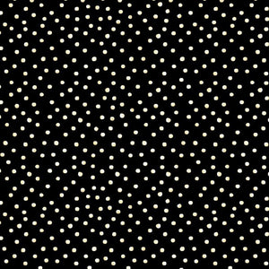 Coffee Always Collection Dots Cotton Fabric black