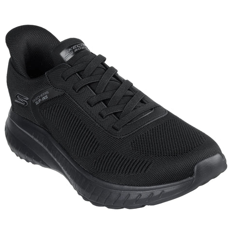 Skechers men's Slip-ins BOBS Sport Squad Chaos Solid Step shoe in black