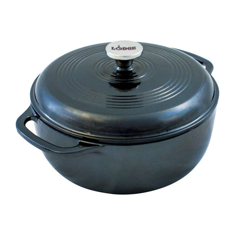 Lodge Cast Iron enameled dutch oven in black