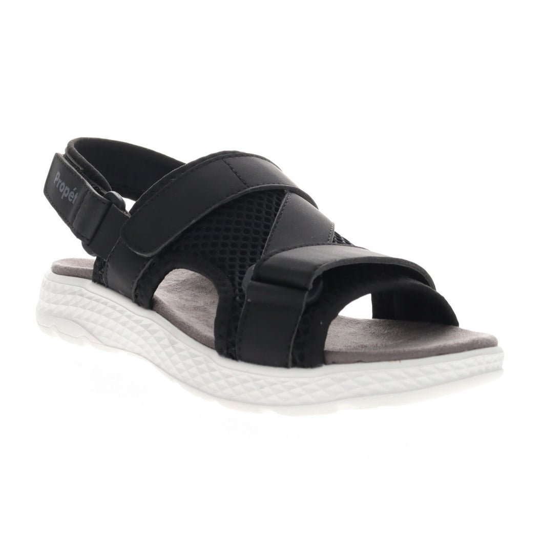 Propet Women's TravelActiv Sport sandal in black