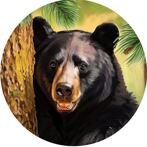 Custom Decor Suncatcher showing black bear