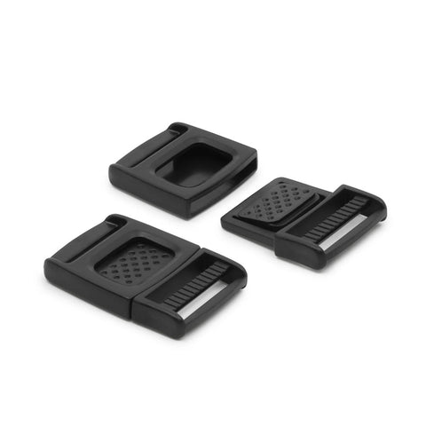 Dritz black Center Release Buckle showing pieces