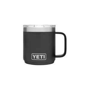 Black YETI Rambler 10 oz mug with handle