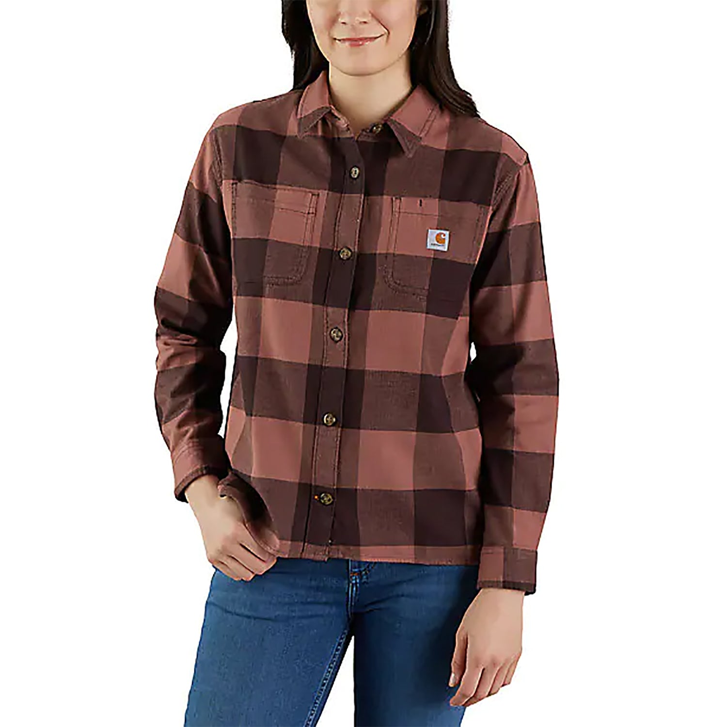 Sportswear by Country Touch Shirt Large Brown Plaid Long Sleeve