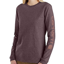 Women's Long Sleeve Logo Sleeve Graphic Tee 103401-V27 Blackberry Heather