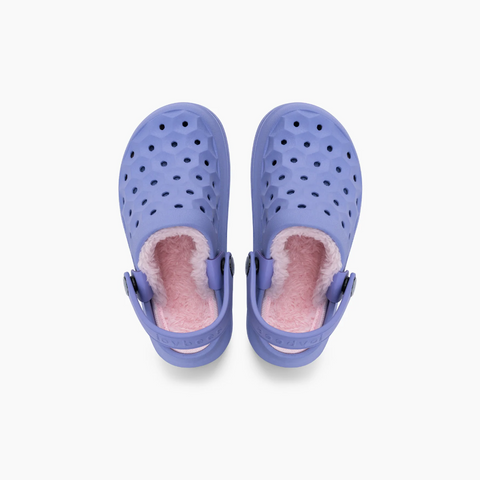 Joybees Kids Varsity Lined Clog in blue iris